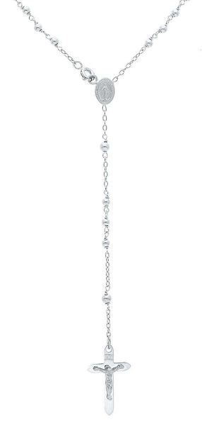 Picture of Men's Rosary style Necklace white gold 18k gr 8,40
