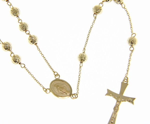 Picture of Long diamond Rosary chain gr 12 yellow gold 18k