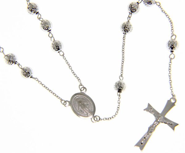 Picture of Long diamond Rosary Necklace gr 12 white gold 18k