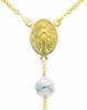 Picture of Long diamond Rosary Necklace gr 33 yellow / white gold 18k