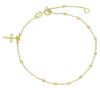 Immagine di Bracciale Rosario con Croce donna gr 1 oro giallo 18k