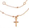 Picture of Rosary Bracelet with Cross gr 1,1 rose gold 18k Made in Italy