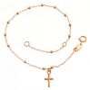 Picture of Rosary Bracelet with Cross gr 1,1 rose gold 18k Made in Italy
