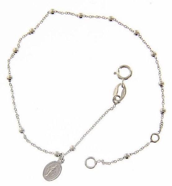 Picture of White gold 18k Rosary Bracelet gr 0,95 Italian jewelry