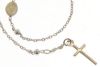 Imagen de Pulsera de Rosario para hombre gr 3 oro blanco 18k