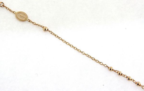 Picture of Miraculous Medal Rosary Bracelet gr 3 rose gold 18k