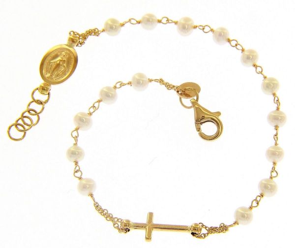 Picture of Pearl Rosary Bracelet gr 3,20 yellow gold 18k