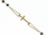 Imagen de Cadena Rosario para hombre gr 5,2 de oro amarillo 18k y ónyx