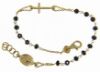 Immagine di Bracciale Rosario gr 3,6 oro giallo 18k onice nero