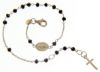 Immagine di Bracciale Rosario uomo onice nero gr 3,2 oro bianco 18k