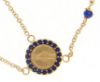 Picture of Long diamond Rosary Necklace gr 5 yellow gold 18k, blue zircons