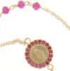 Picture of Yellow gold 18k Rosary Bracelet gr 2,8 red zircons