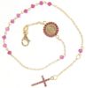 Picture of Yellow gold 18k Rosary Bracelet gr 2,8 red zircons
