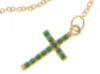Picture of Yellow gold 18k Rosary Bracelet gr 2,8 green zircons