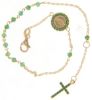 Picture of Yellow gold 18k Rosary Bracelet gr 2,8 green zircons