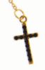 Immagine di Bracciale Rosario gr 2,8 oro giallo 18k zirconi blu