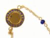Immagine di Bracciale Rosario gr 2,8 oro giallo 18k zirconi blu