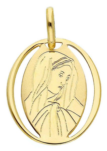 Imagen de Medalla de la Virgen de los Dolores gr 0,7 oro amarillo 18k