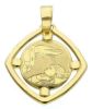 Immagine di Medaglia Battesimo bimbo bimba oro giallo 18k