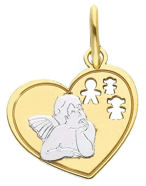 Picture of Angel of Raphael Medal gr 1,1 bicolor gold 18k