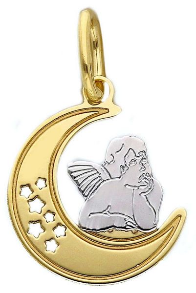 Picture of Angel of Raphael Medal gr 1 bicolor gold 18k