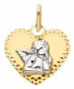 Picture of Heart with Angel Medal (Raphael) gr 0,85 bicolor gold 18k