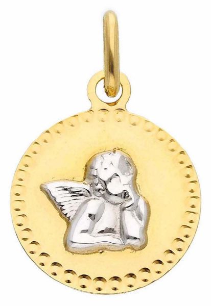Picture of Angel Medal (Raphael) gr 1 bicolor gold 18k