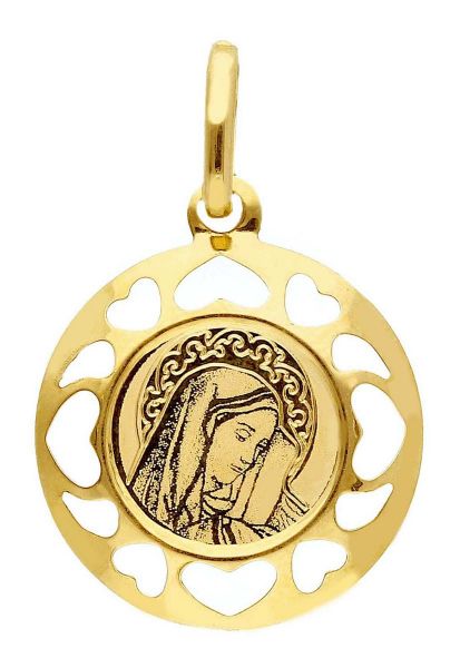 Imagen de Medalla Virgen Dolorosa gr 1 oro amarillo 18k