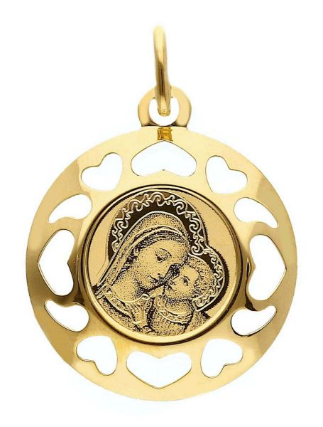 Imagen de Medalla Virgen con Niño gr 1 oro amarillo 18k