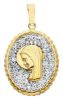 Picture of Madonna Necklace gr 1,3 yellow gold 18k, zircons