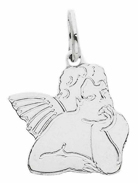 Immagine di Ciondolo Angelo di Raffaello gr 0,5 oro bianco 18k