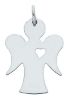 Immagine di Ciondolo Angelo Custode con Cuore gr 1 oro bianco 18k