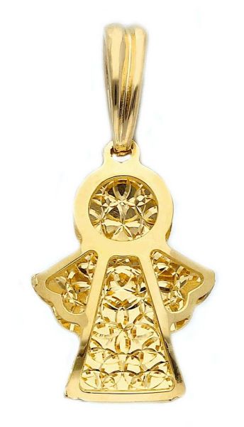 Immagine di Ciondolo Angelo Custode gr 1,1 oro giallo 18k e zirconi