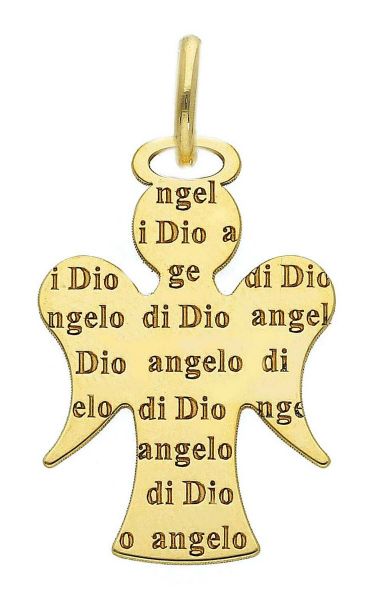 Immagine di Ciondolo Angelo gr 1,1 oro giallo 18k con preghiera