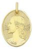 Picture of Holy Face of Jesus Necklace with rays gr 2,2 yellow gold 18k
