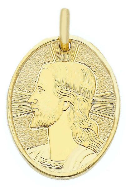 Picture of Holy Face of Jesus Necklace with rays gr 2,2 yellow gold 18k