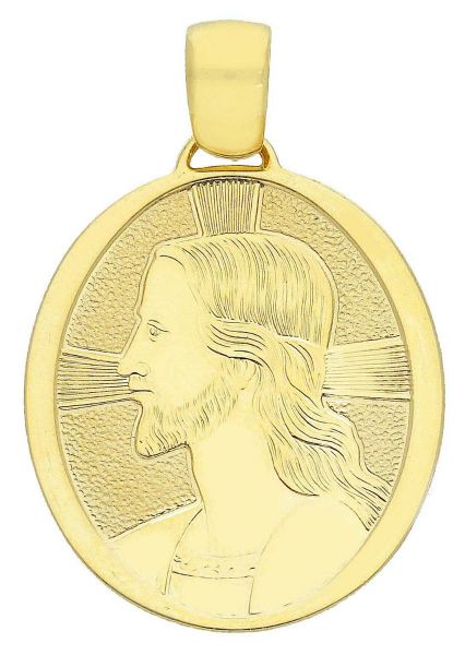Immagine di Medaglia Volto Santo di Gesù gr 3,1 oro giallo 18k