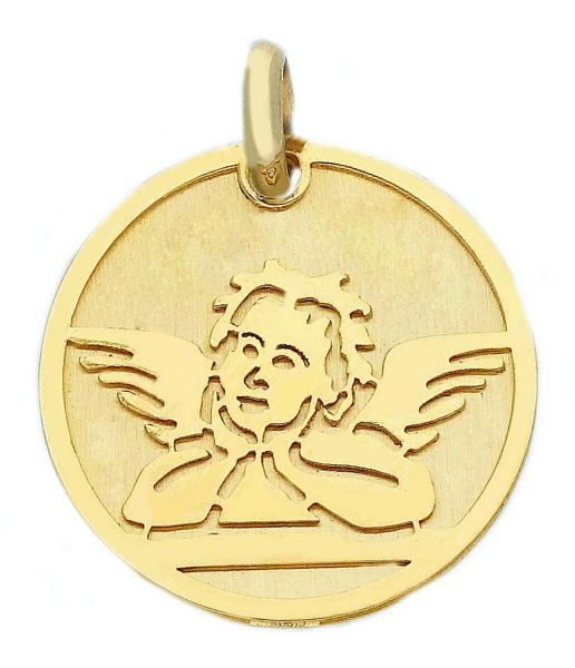 Immagine di Medaglia Angelo di Raffaello stilizzato gr 1,65 oro giallo 18k