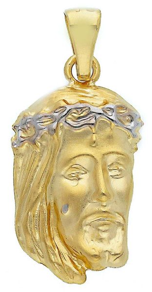 Immagine di Medaglia Volto Santo gr 2 oro giallo / bianco 18k
