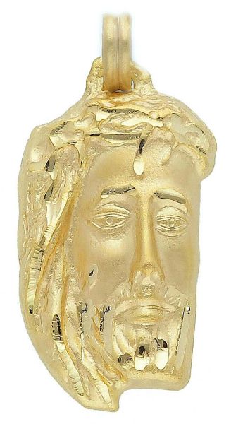 Picture of Holy Face of Jesus with crown Medal gr 6 yellow gold 18k
