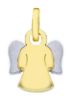 Immagine di Ciondolo Angelo moderno gr 2 oro giallo / bianco 18k