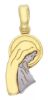 Immagine di Ciondolo Madonna gr 2,3 oro giallo / bianco 18k