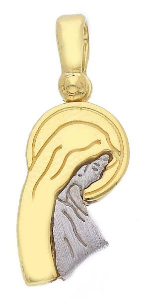 Immagine di Ciondolo Madonna gr 2,3 oro giallo / bianco 18k