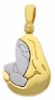 Immagine di Ciondolo Madonna con Bambino gr 2,9 oro giallo / bianco 18k