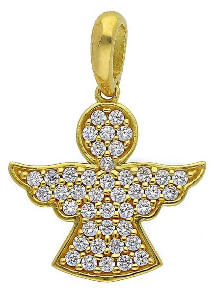 Immagine di Ciondolo Angelo Custode gr 1,9 oro giallo 18k e zirconi