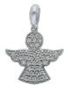 Immagine di Ciondolo Angelo Custode gr 1,8 oro bianco 18k e zirconi