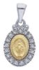 Immagine di Medaglia Miracolosa gr 2 oro giallo / bianco 18k e brillanti
