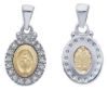 Immagine di Medaglia Miracolosa gr 2 oro giallo / bianco 18k e brillanti