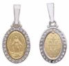 Immagine di Medaglia Miracolosa gr 3 oro giallo / bianco 18k e brillanti