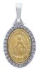 Picture of Miraculous Medal gr 3,9 yellow / white gold 18k, cubic zirconia